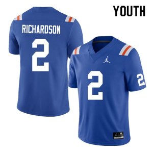 Youth Florida Gators #2 Anthony Richardson NCAA Nike Blue Throwback Authentic Stitched College Football Jersey ODD6162HD